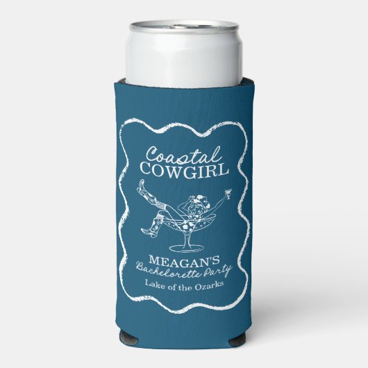 Cowgirl Junggeselinnen-Abschied Weekend Koozie Selters Dosenkühler (Seltzer Vorderseite)