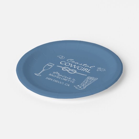 Cowgirl Junggeselinnen-Abschied Weekend Pappteller (Schrägansicht)