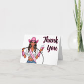 Cowgirl Junggeselinnen-Abschied Whips Wine & Wild Dankeskarte (Vorderseite)