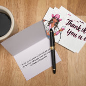 Cowgirl Junggeselinnen-Abschied Whips Wine & Wild  Dankeskarte