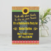 Cowgirl-Junggeselinnen-Abschieds-Einladung Einladung (Stehend Vorderseite)