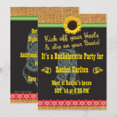 Cowgirl-Junggeselinnen-Abschieds-Einladung Einladung (Vorne/Hinten)