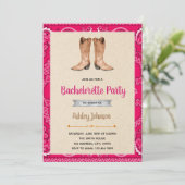 Cowgirl-Junggeselinnen-Abschiedseinladung Einladung (Stehend Vorderseite)