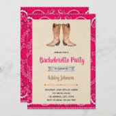 Cowgirl-Junggeselinnen-Abschiedseinladung Einladung (Vorne/Hinten)