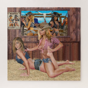 COWGIRL KATZENKAMPF RINGEN #2 PUZZLE