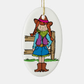 Cowgirl Keramikornament (Rechts)