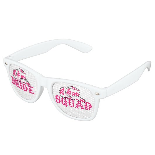 Cowgirl Last Rodeo Bride Squad Retro Sonnenbrille (Schrägansicht)