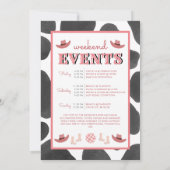 Cowgirl Last Rodeo Disco Bachelorette Einladung (Rückseite)