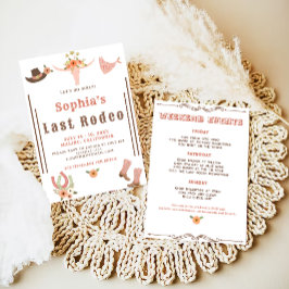 Cowgirl Last Rodeo Junggeselinnen-Abschied Einladung
