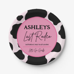 Cowgirl Last Rodeo Personalisiert Party Teller