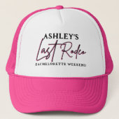 Cowgirl Last Rodeo Personalisiert Trucker Hat Truckerkappe (Vorderseite)