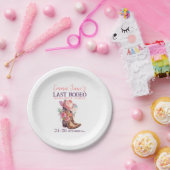 Cowgirl Last Rodeo Pink Bachelorette Pappteller (Party)