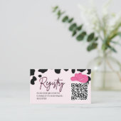 Cowgirl Last Rodeo Pink QR Code Registrierungskart Begleitkarte (Stehend Vorderseite)