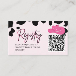 Cowgirl Last Rodeo Pink QR Code Registrierungskart Begleitkarte