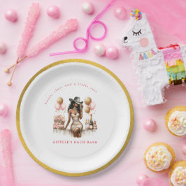 Cowgirl Last Rodeo Western Junggeselinnen-Abschied Pappteller