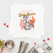 Cowgirl Last Rodeo Western Junggeselinnen-Abschied Serviette