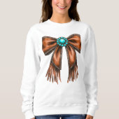 Cowgirl Leather Bow Sweatshirt (Vorderseite)