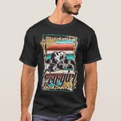 COWGIRL Leopard Cow Pattern Print Serape Rodeo T-Shirt (Vorderseite)