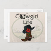 Cowgirl Life Postkarte (Vorne/Hinten)