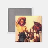 Cowgirl Magnet (Vorderseite/Rückseite)