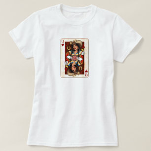 Cowgirl Midwest Queen of Hearts Card - Liebe Luck T-Shirt