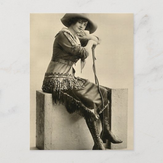 Cowgirl mit Fringe Postkarte (Vorderseite)