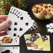 Cowgirl mit Lasso Spielkarten (In Situ)