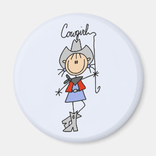 Cowgirl mit Lasso Tshirts und Geschenken Magnet