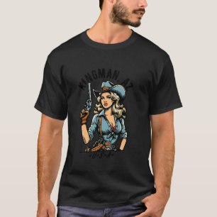 Cowgirl mit Pistole Western St Kingman Arizona USA T-Shirt
