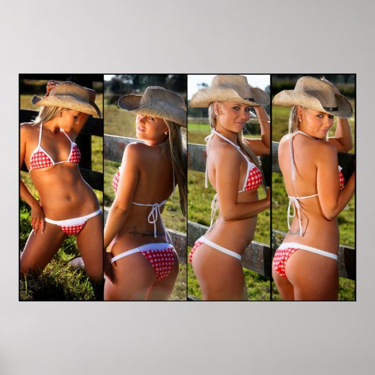 Cowgirl Montage Poster (Vorne)