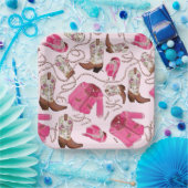 Cowgirl-Musterstil Pappteller (Party)