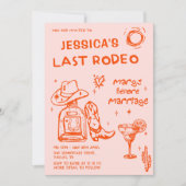 Cowgirl Nashville Last Rodeo Bachelorette Weekend Einladung (Vorderseite)