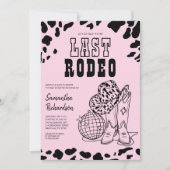 Cowgirl Nashville Pink Junggeselinnen-Abschied Wee Einladung (Vorderseite)