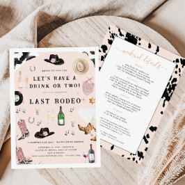 Cowgirl Nashville Pink Letzte Rodeo | Bachelorette Einladung