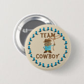 Cowgirl-oder Cowboy-Geschlecht decken Team-Knopf Button (Vorne & Hinten)