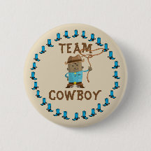 Cowgirl-oder Cowboy-Geschlecht decken Team-Knopf