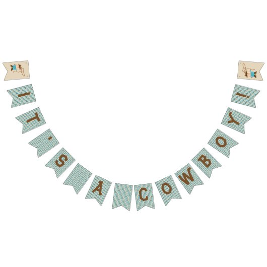 Cowgirl-oder Cowboy-Geschlecht decken Wimpelkette (Alle)