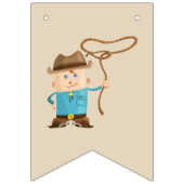 Cowgirl-oder Cowboy-Geschlecht decken Wimpelkette (Erste Fahne)