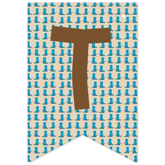 Cowgirl-oder Cowboy-Geschlecht decken Wimpelkette (Dritte Fahne)