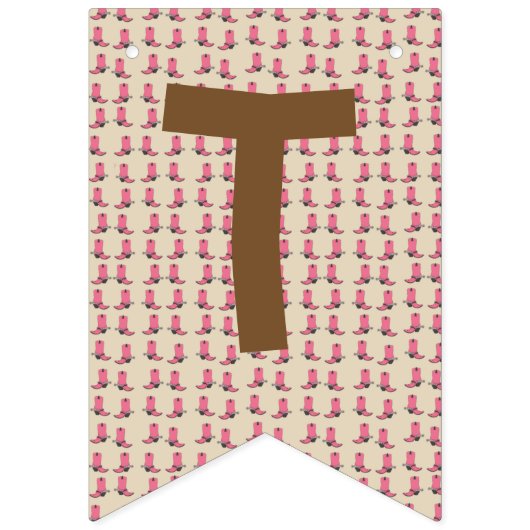 Cowgirl-oder Cowboy-Geschlecht decken Wimpelkette (Dritte Fahne)