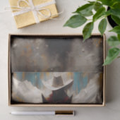 Cowgirl on Black Horse Mountain Decoupage Seidenpapier (Geschenk)