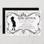 Cowgirl-Paisley-Country-Dusche Einladung (Vorne/Hinten)