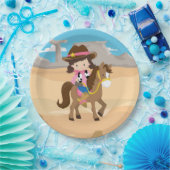 Cowgirl Pappteller (Party)