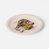 Cowgirl-Party Pappteller (Schrägansicht)