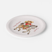 Cowgirl-Party Pappteller (Schrägansicht)