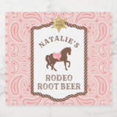 Cowgirl-Party | Rodeo Root Bear Flasche Bierflaschenetikett (Einzelnes Label)
