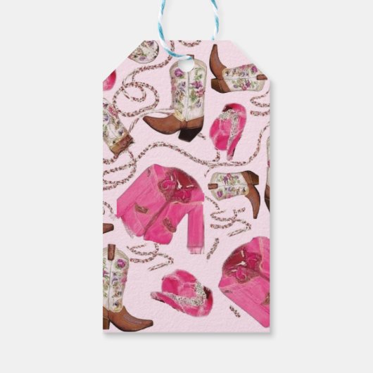 cowgirl pattern style geschenkanhänger (Rückseite)