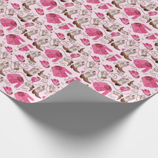 cowgirl pattern style geschenkpapier (Ecke)