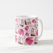 cowgirl pattern style kaffeetasse (VorderseiteRechts)