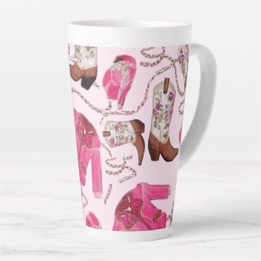 cowgirl pattern style milchtasse (Rechte Ecke)
